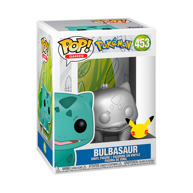 Funko Pop Games: Pokemon - Bulbasaur Plateado Metálico