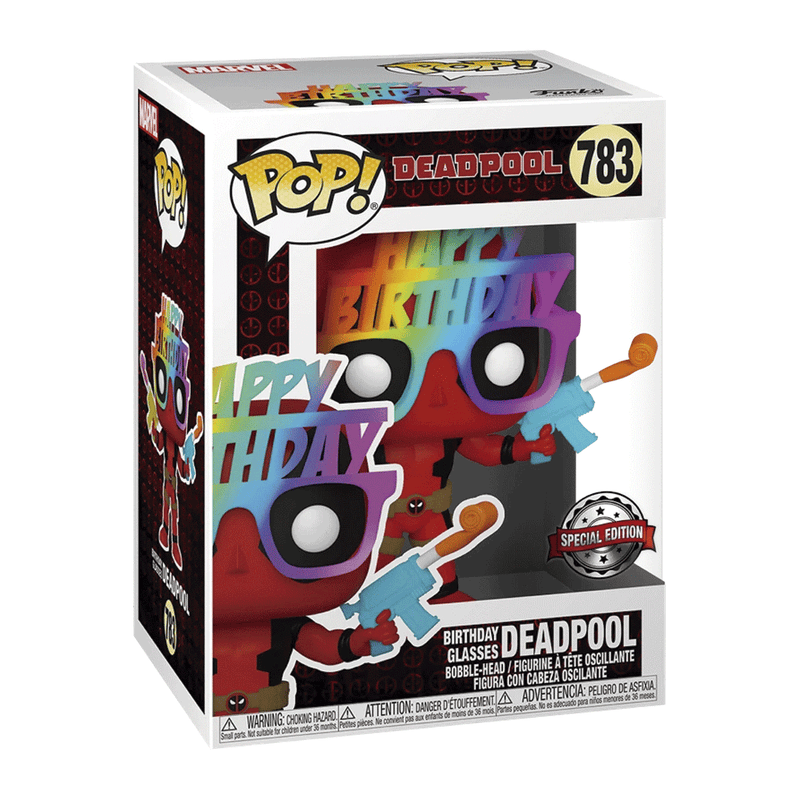 Funko Pop! Marvel: Deadpool 30 Aniversario - Deadpool Lentes De Cumpleaños Exclusivo