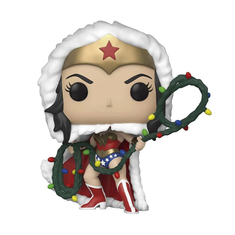 Funko Pop! Héroes - DC Navidad - Wonder Woman con Latigo de Luces
